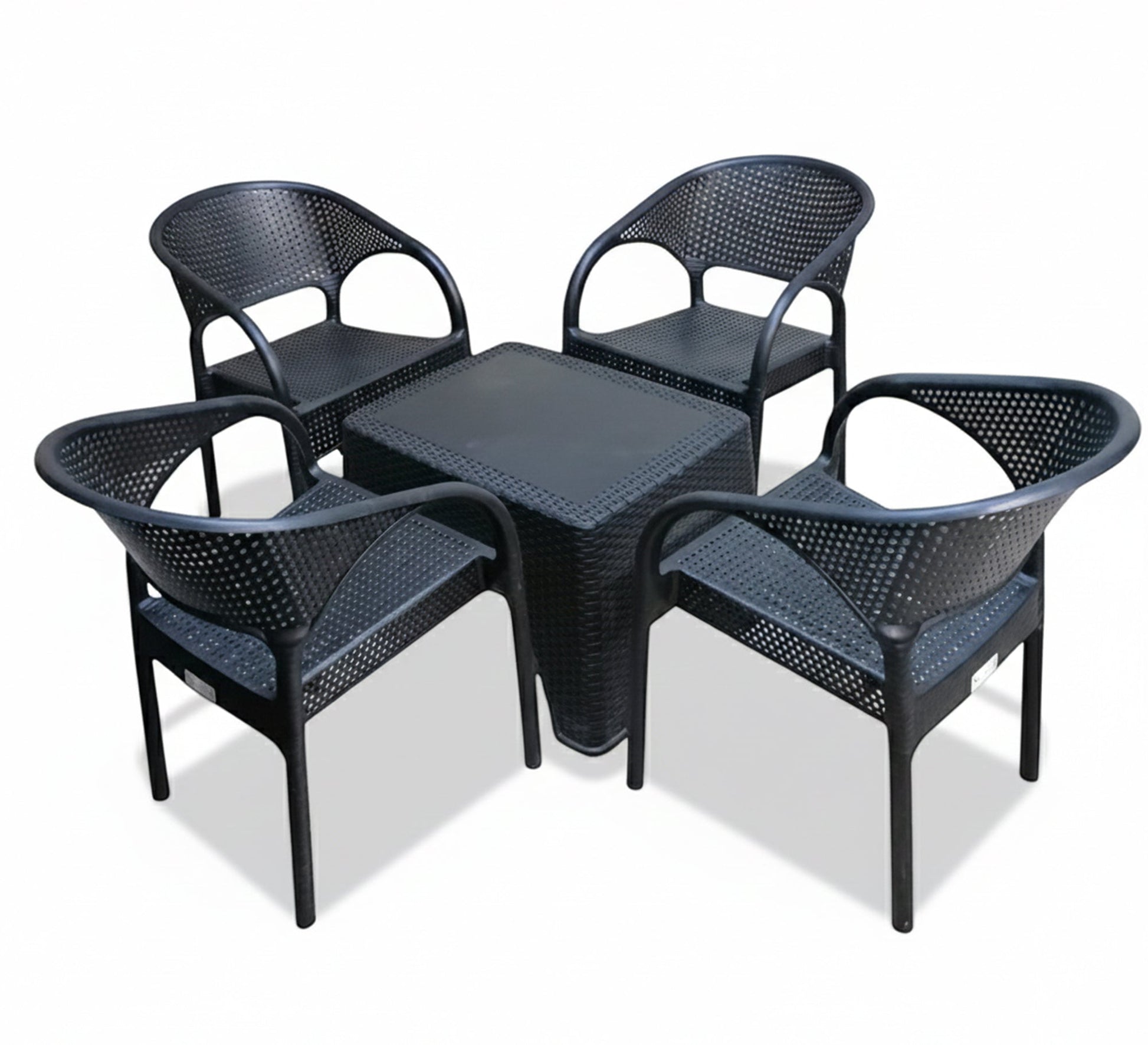 Black patio set, elegant, durable, comfortable, modern - Vitrine Furniture - Outdoor Products