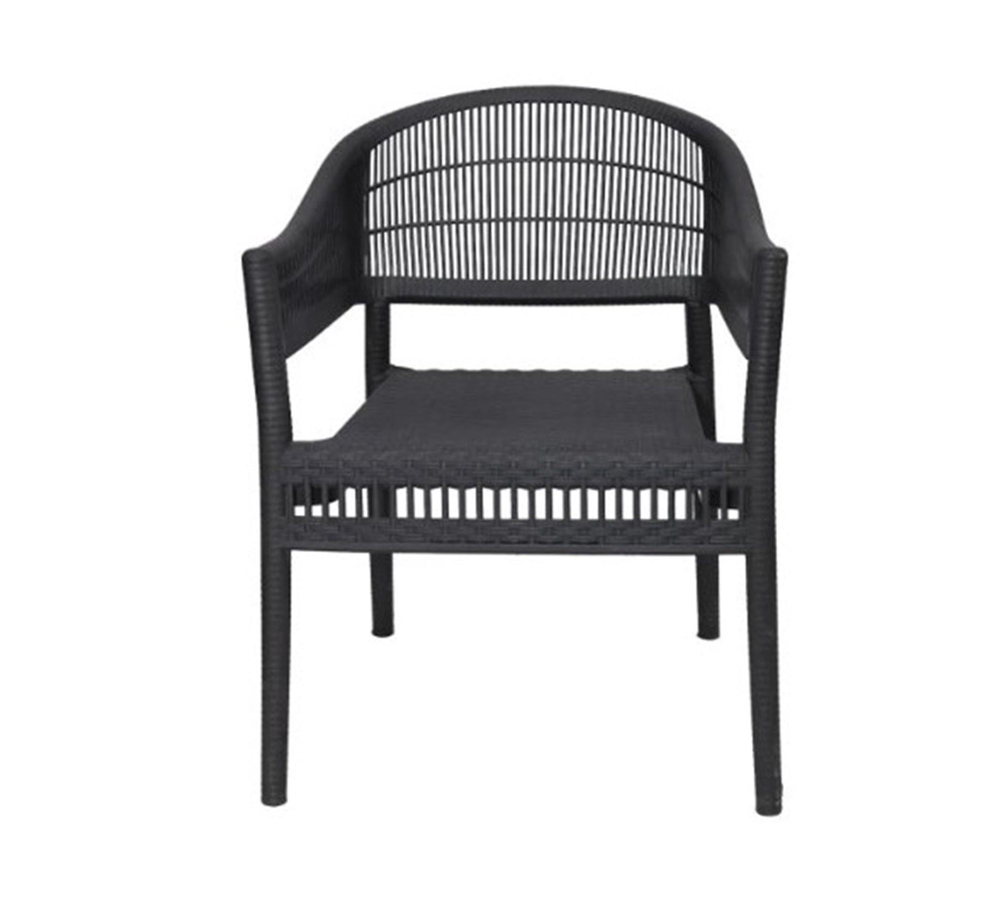 Black patio set, oval, elegant, comfortable, modern - Vitrine Furniture - Outdoor Products