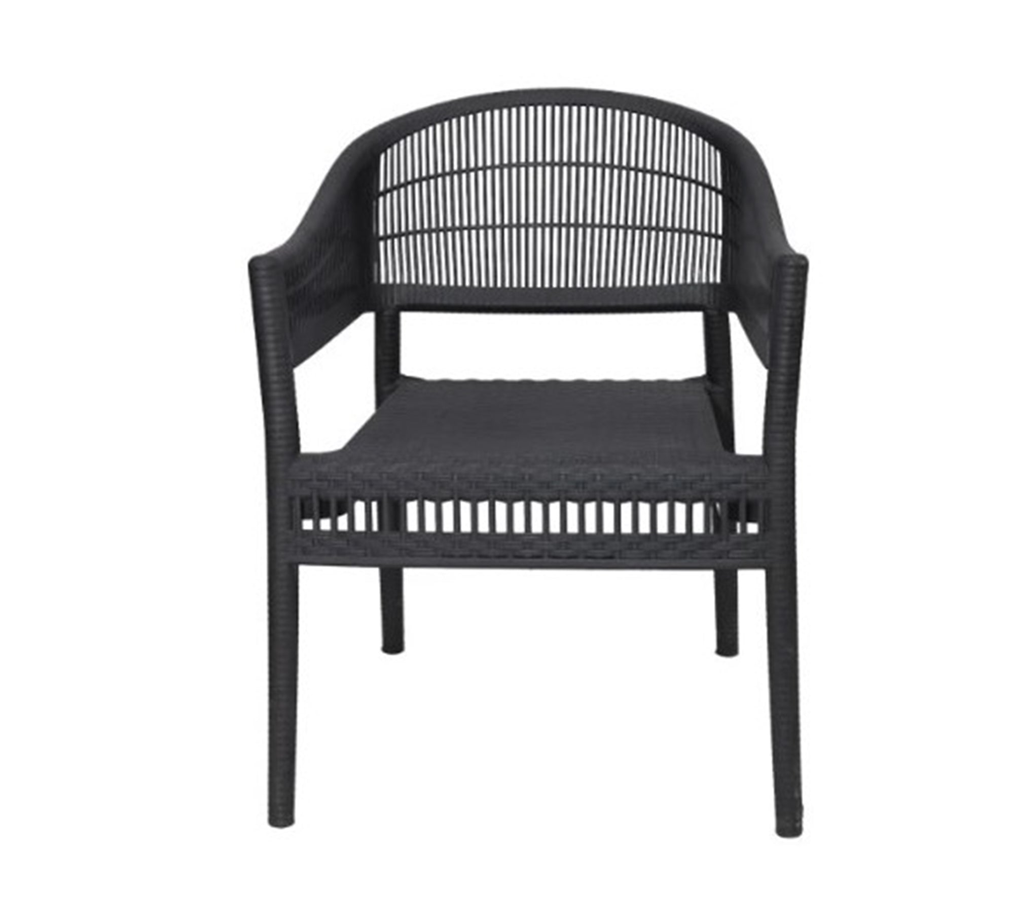 Black patio set, oval, elegant, comfortable, modern - Vitrine Furniture - Outdoor Products