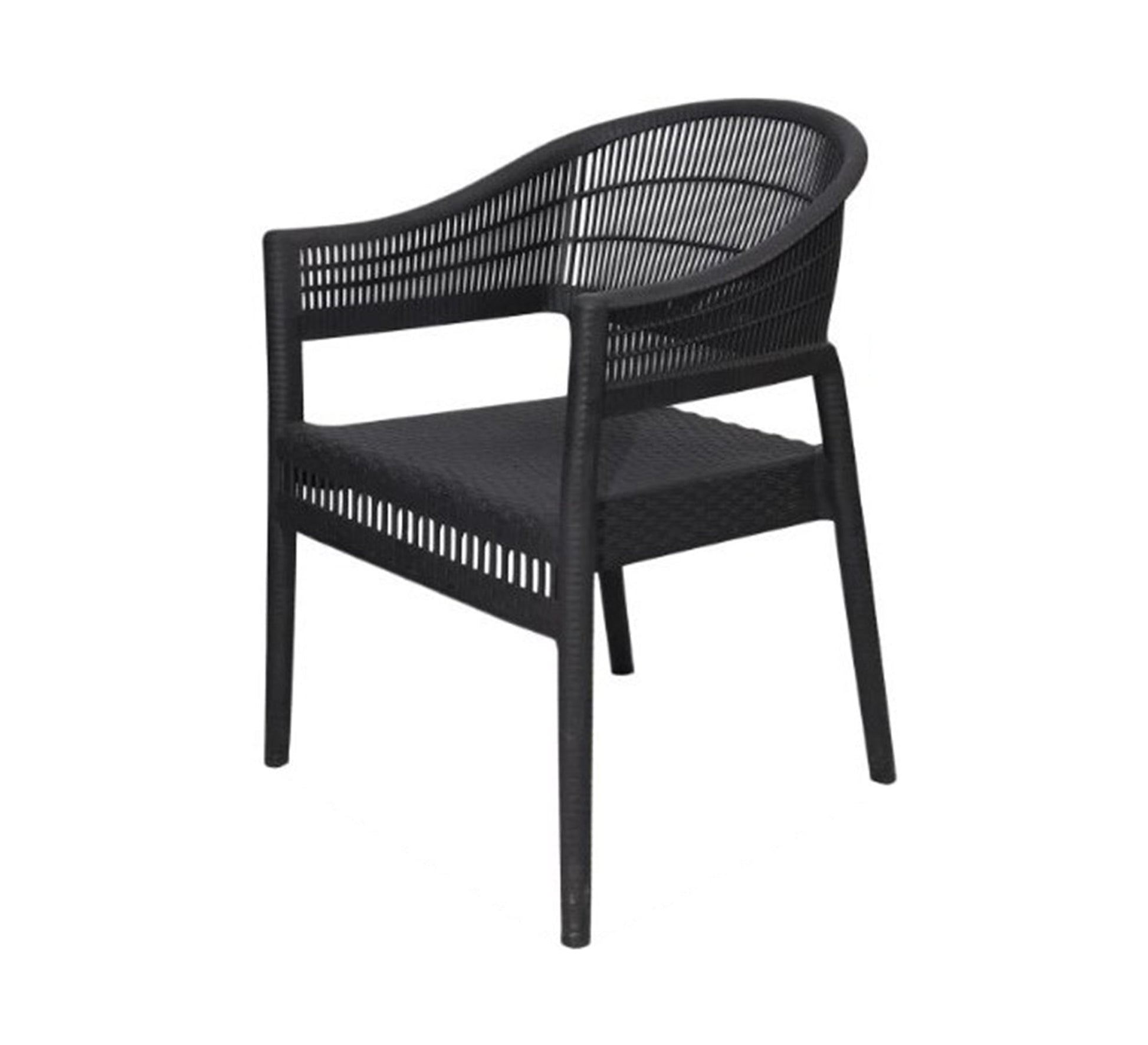 Black patio set, oval, elegant, comfortable, modern - Vitrine Furniture - Outdoor Products