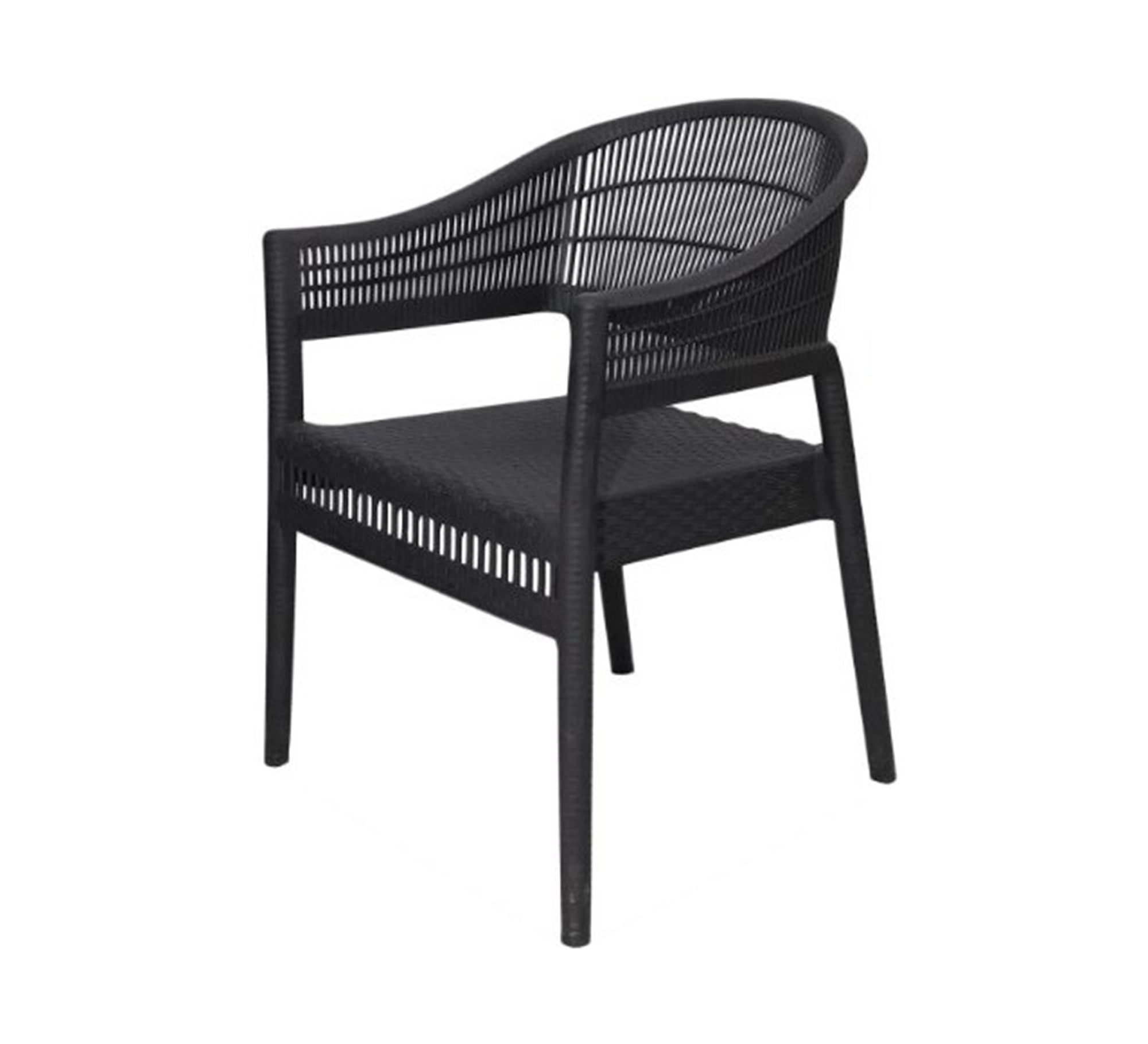 Black patio set, oval, elegant, comfortable, modern - Vitrine Furniture - Outdoor Products