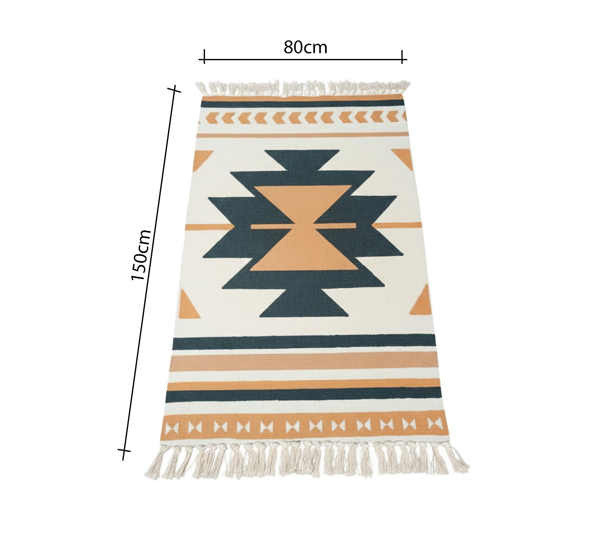 Black patterns and horizontal blocks rug - Vitrine Furniture - Accessories