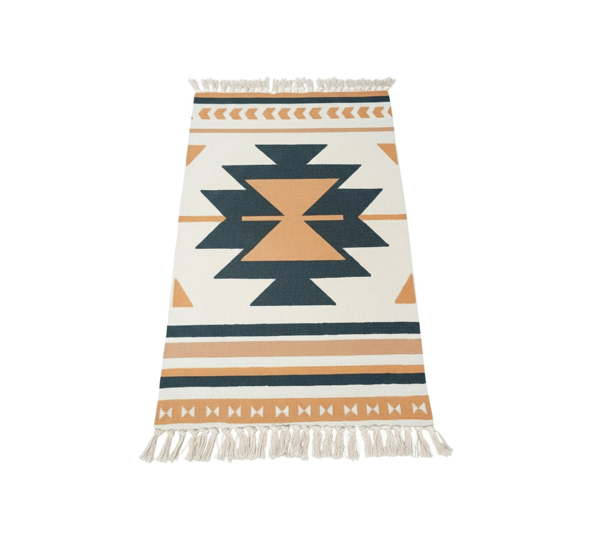 Black patterns and horizontal blocks rug - Vitrine Furniture - Accessories