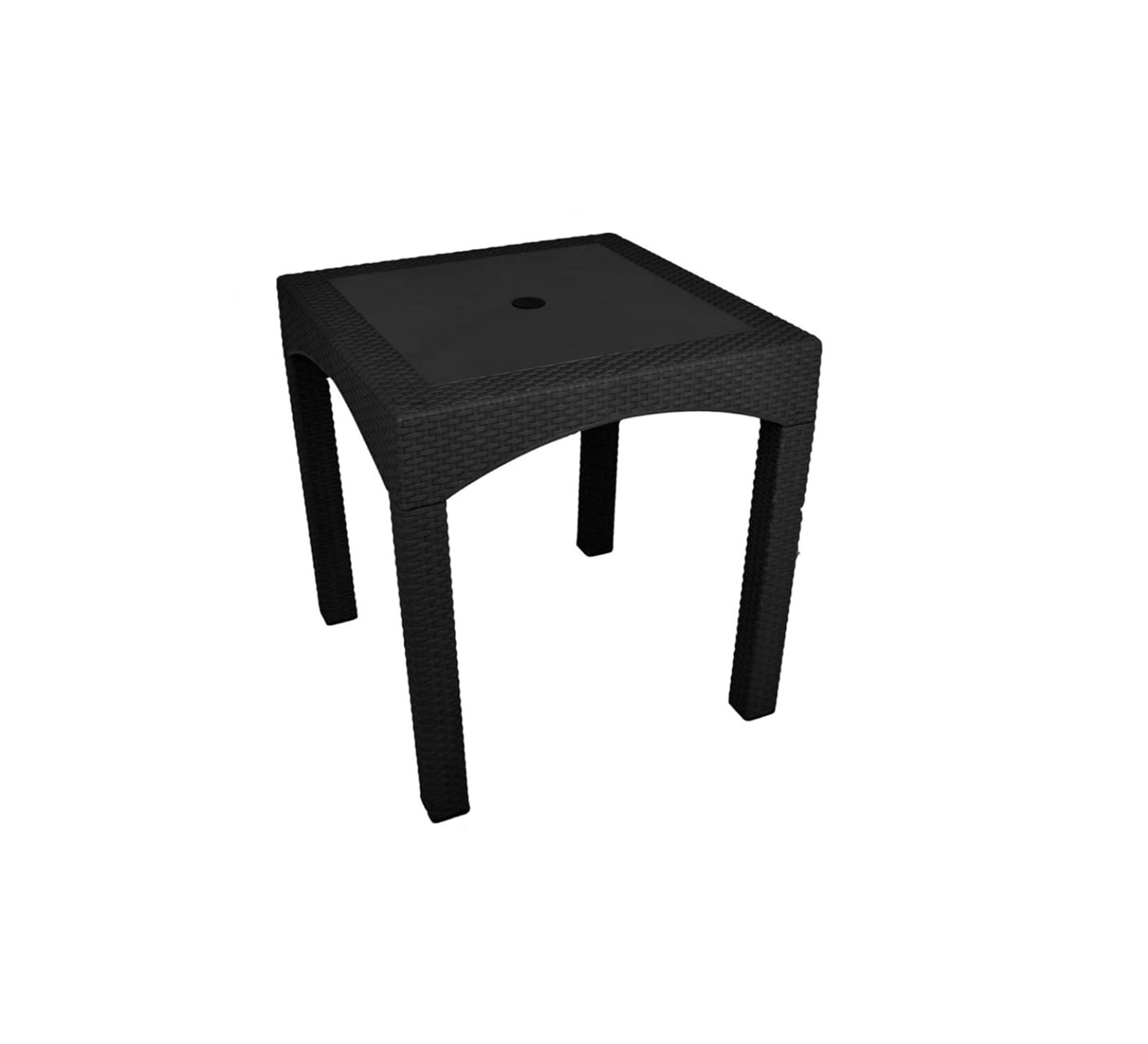 Black Plastic seating set with curved backrests - Vitrine Furniture - Outdoor Products