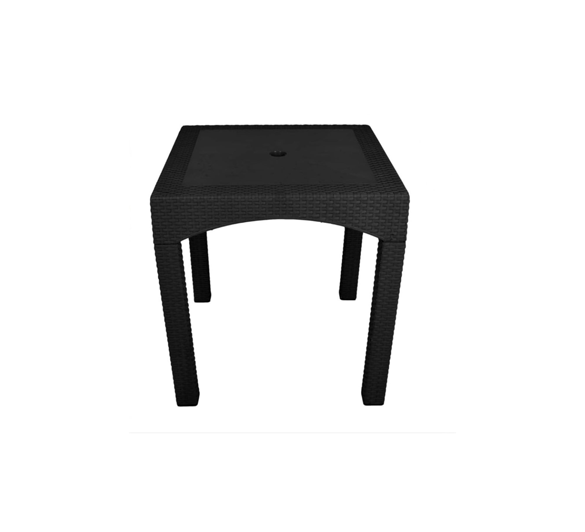 Black Plastic seating set with curved backrests - Vitrine Furniture - Outdoor Products