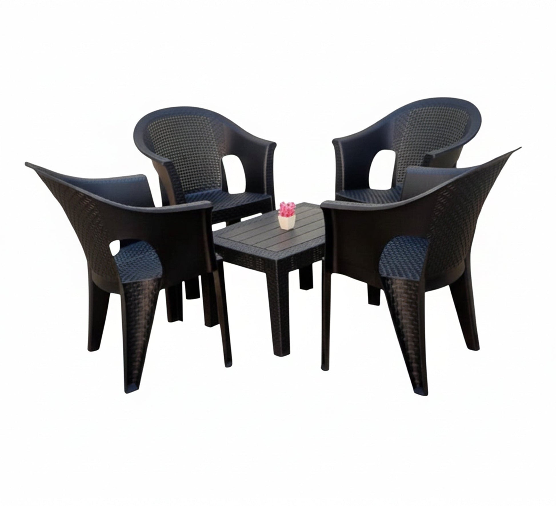 Black rattan set, elegant, comfortable, and durable - Vitrine Furniture - Outdoor Products