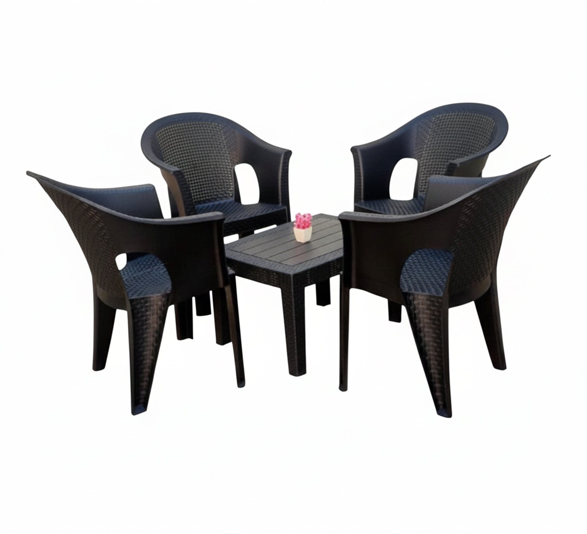 Black rattan set, elegant, comfortable, and durable - Vitrine Furniture - Outdoor Products