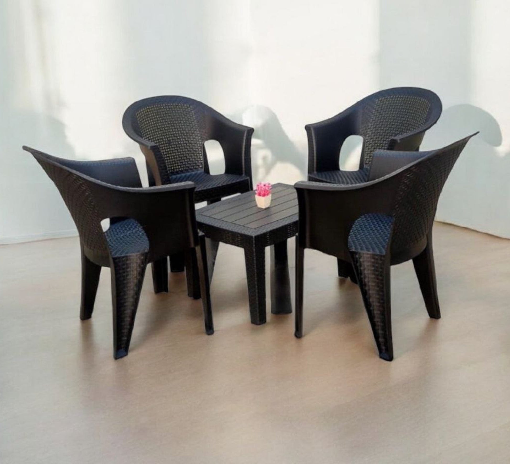 Black rattan set, elegant, comfortable, and durable - Vitrine Furniture - Outdoor Products