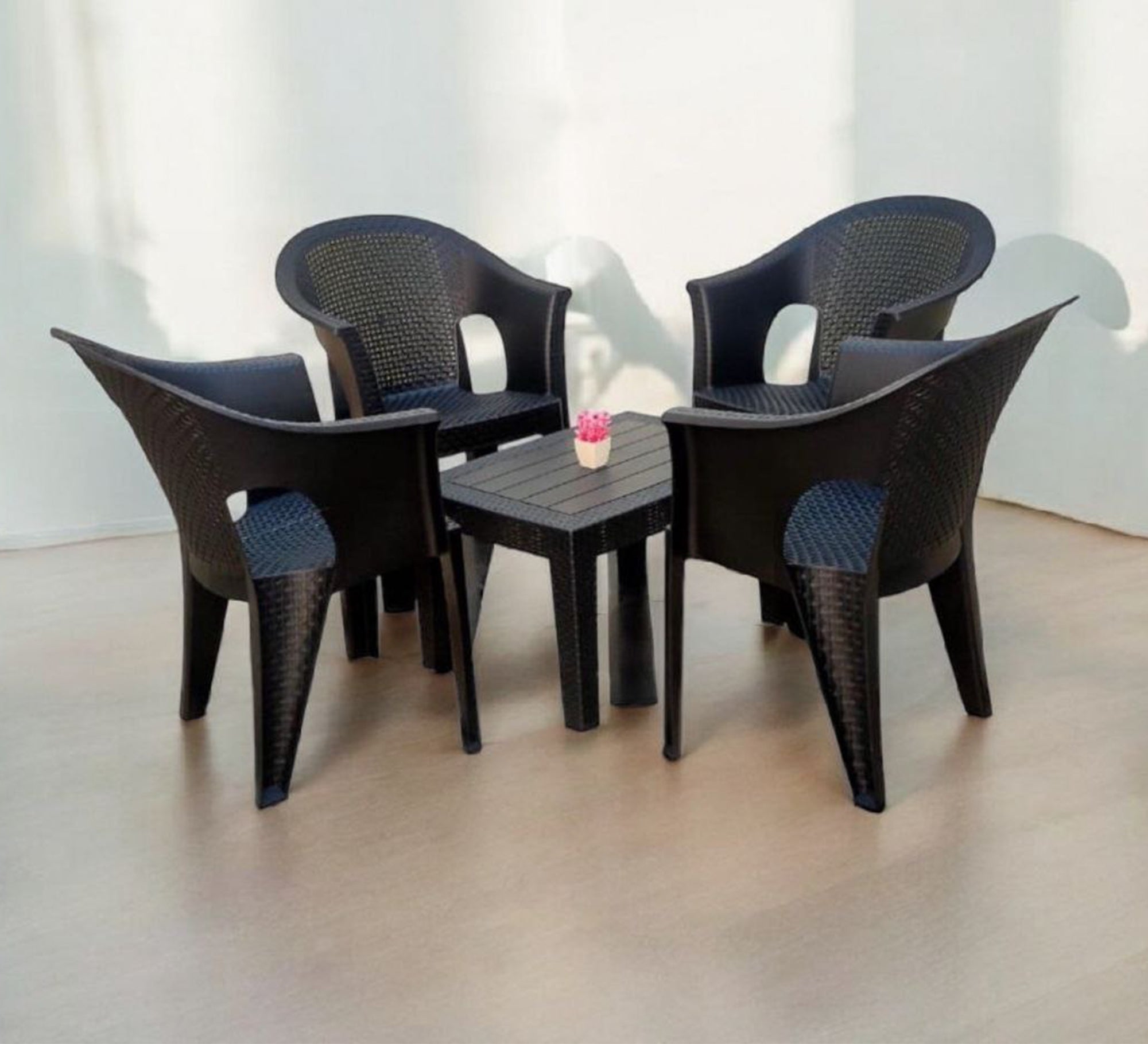 Black rattan set, elegant, comfortable, and durable - Vitrine Furniture - Outdoor Products