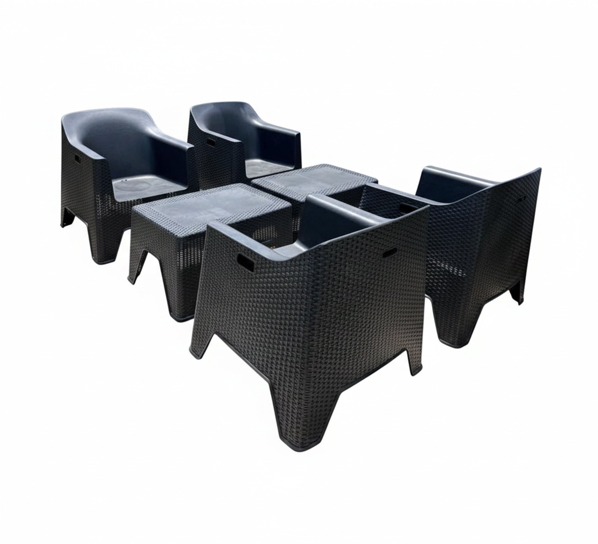Black rattan set, modern, comfortable, and versatile - Vitrine Furniture - Outdoor Products