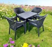 Black rattan set, stylish, durable, and comfortable for the garden - Vitrine Furniture - Outdoor Products