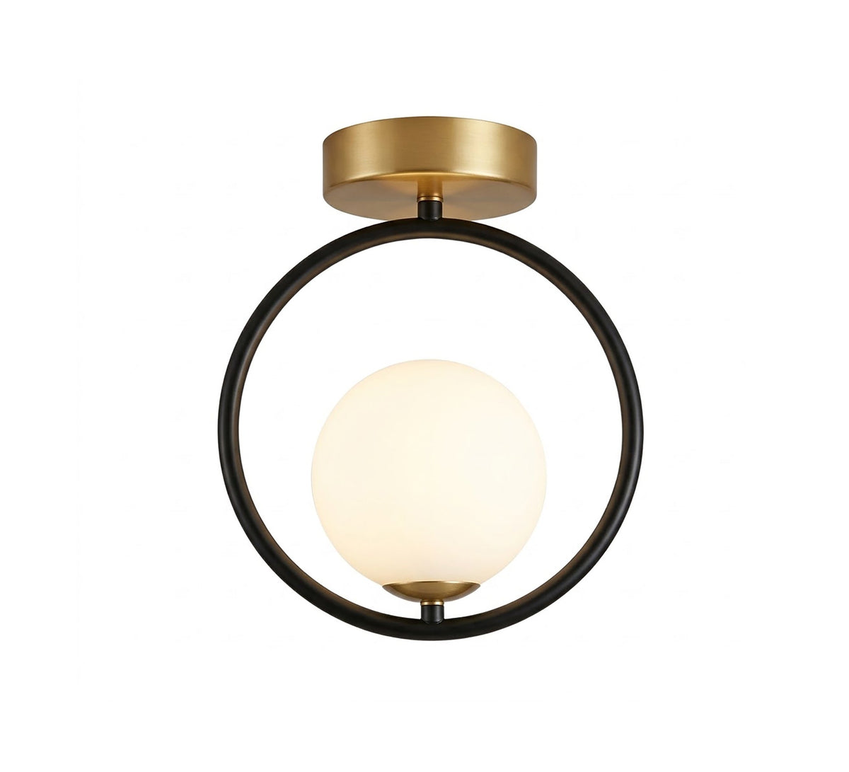 Black Ring Gold Base Ceiling Light - Vitrine Furniture - Ceiling lights