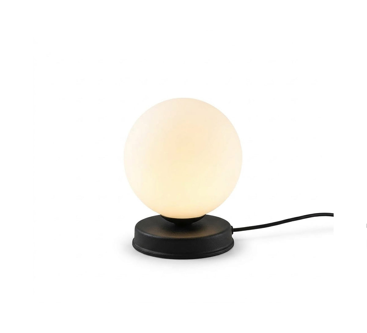 Black Round Base Globe Table Lamp - Vitrine Furniture - Table lamps