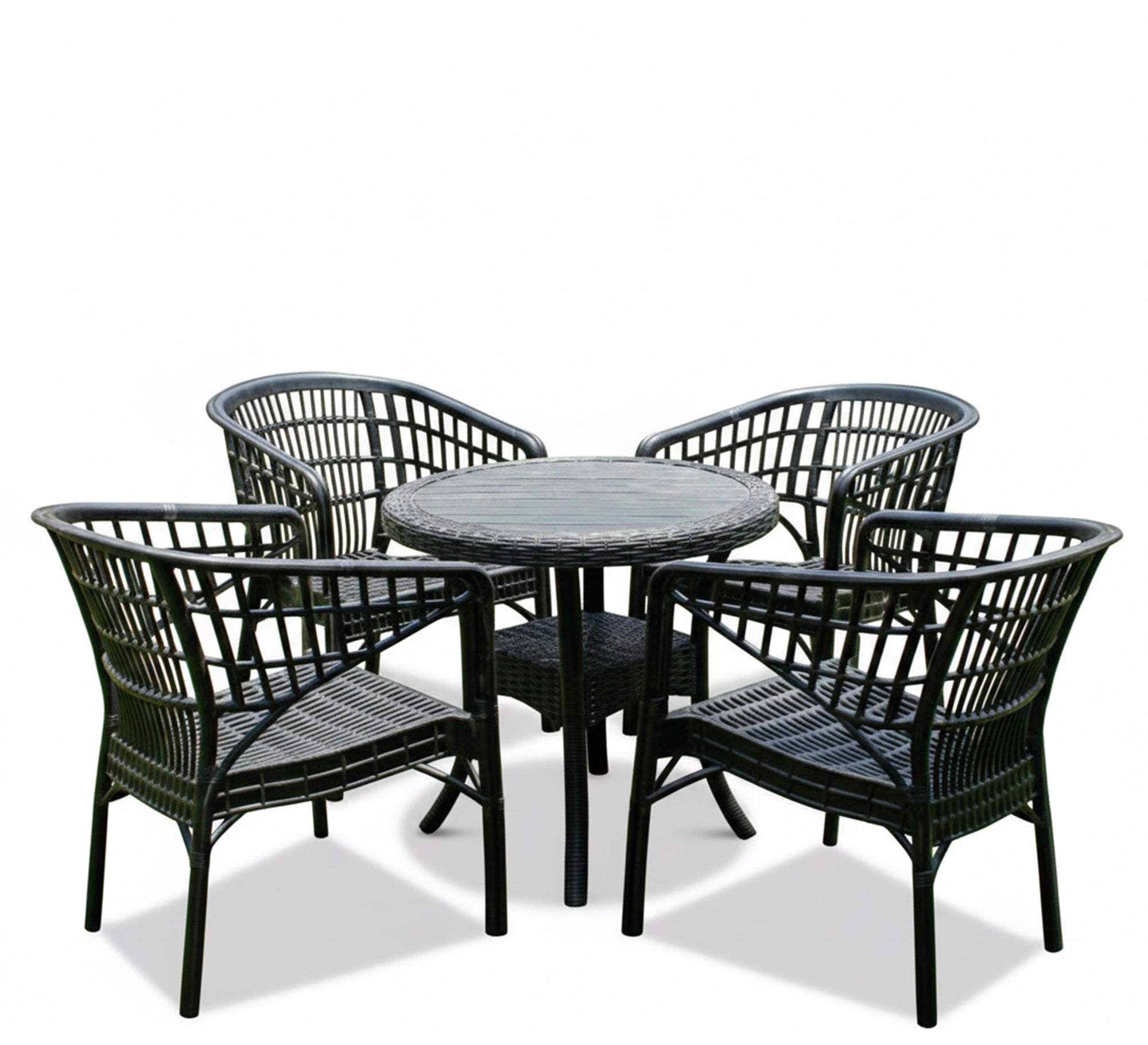 Black, round, elegant, durable outdoor patio set. - Vitrine Furniture - Outdoor Products