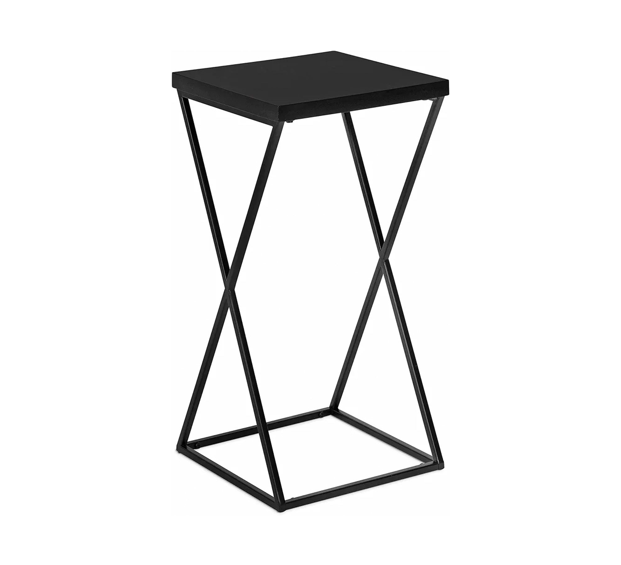 Black side table with X - shaped sides - Vitrine Furniture - Furniture