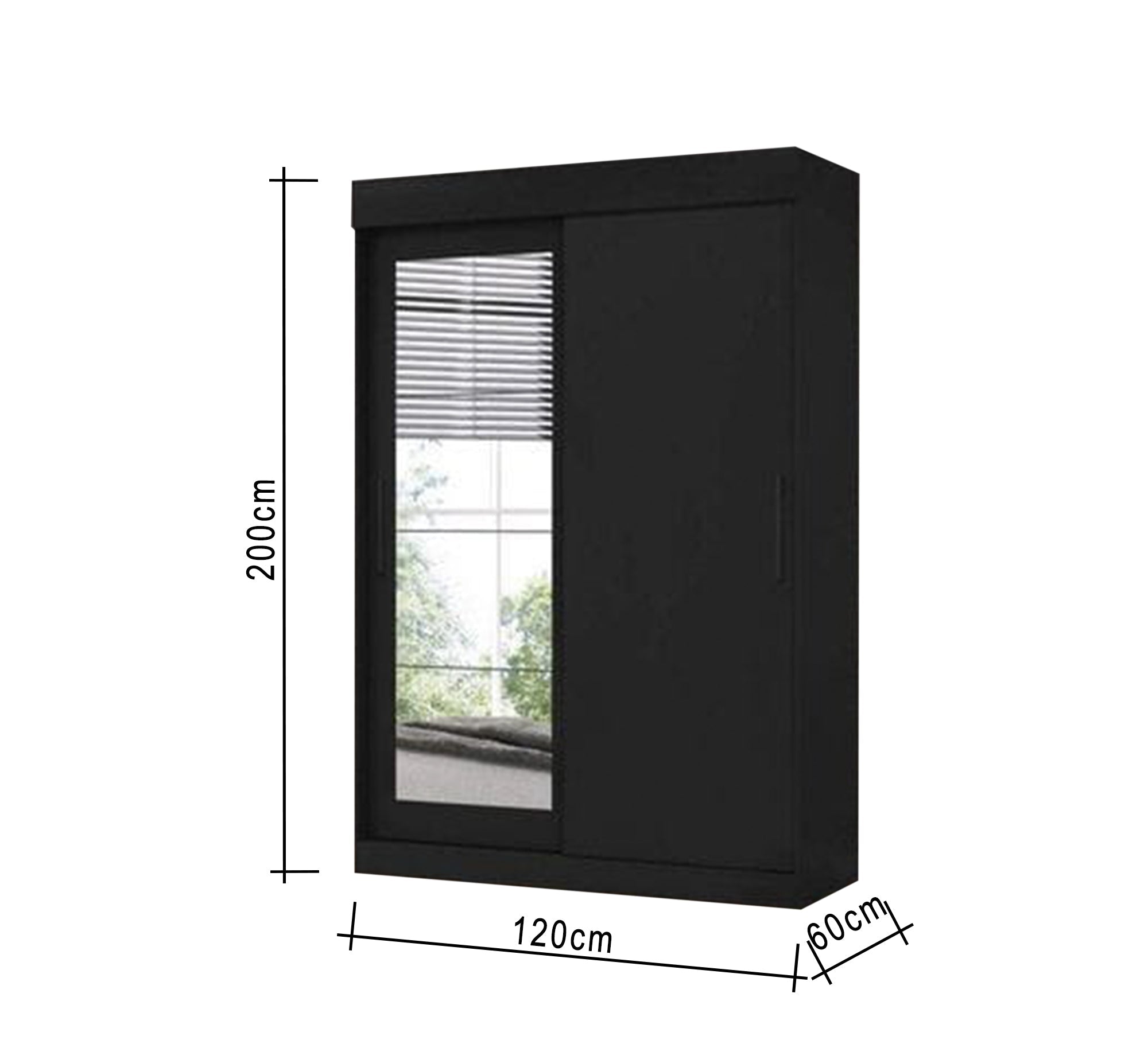 Black sliding wardrobe - Vitrine Furniture - Furniture