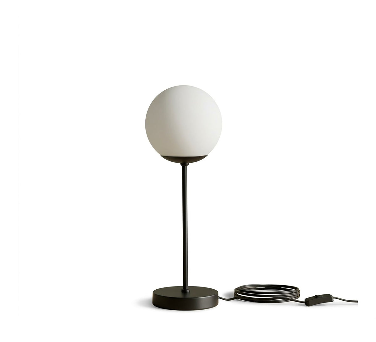 Black Slim Stem Globe Table Lamp - Vitrine Furniture - Table lamps