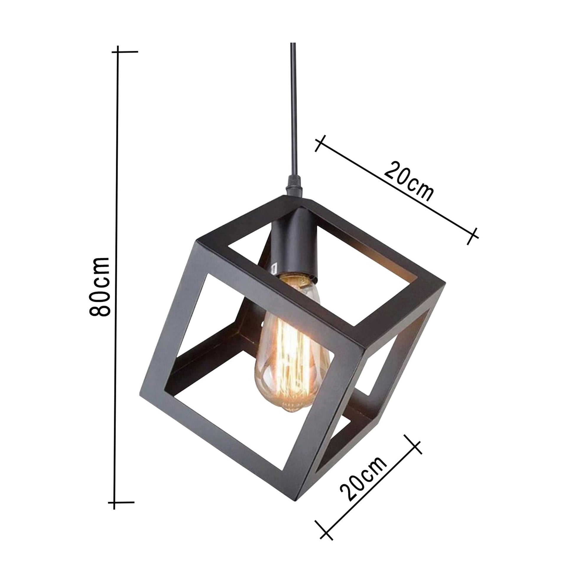 Black square chandelier - Vitrine Furniture - Lighting
