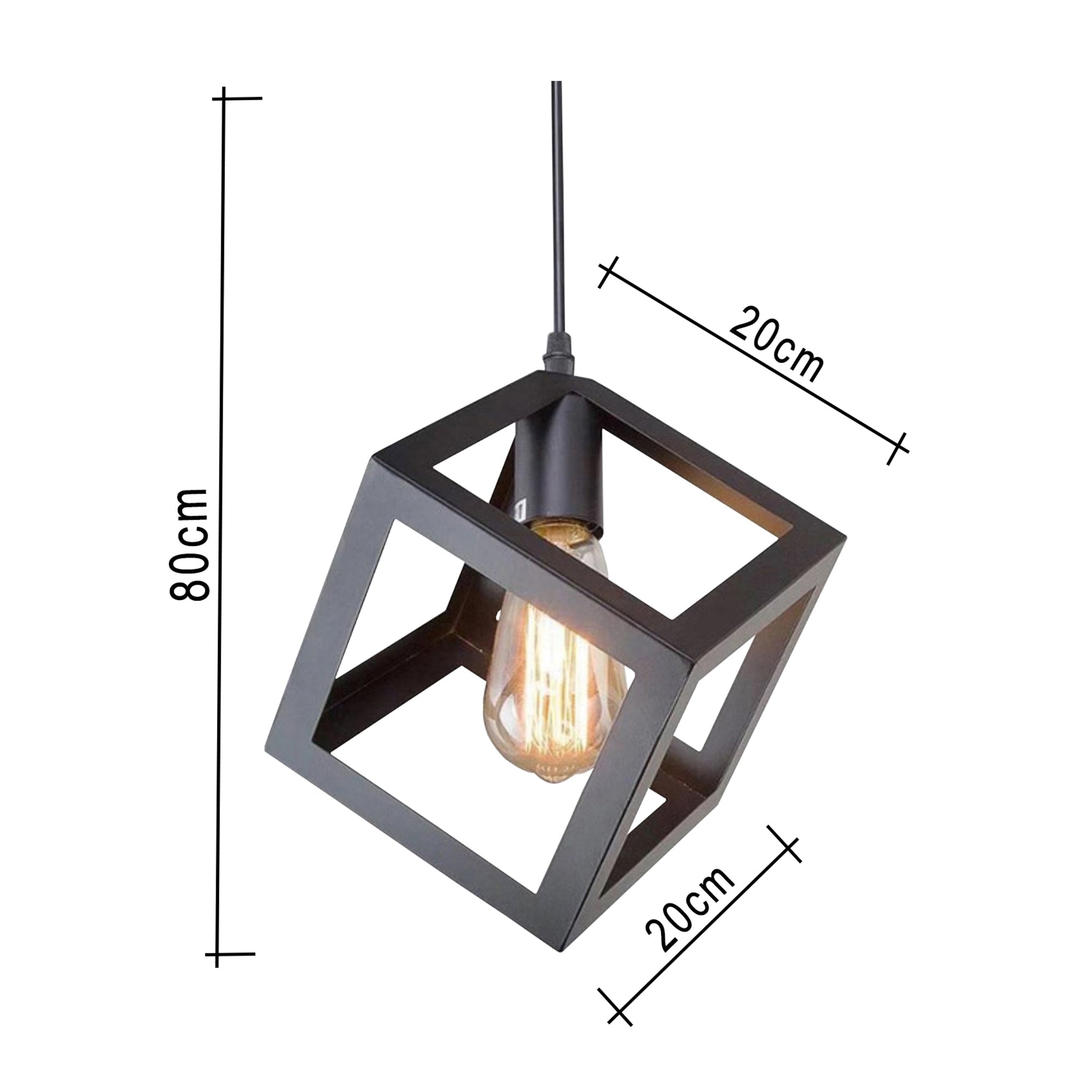 Black square chandelier - Vitrine Furniture - Lighting