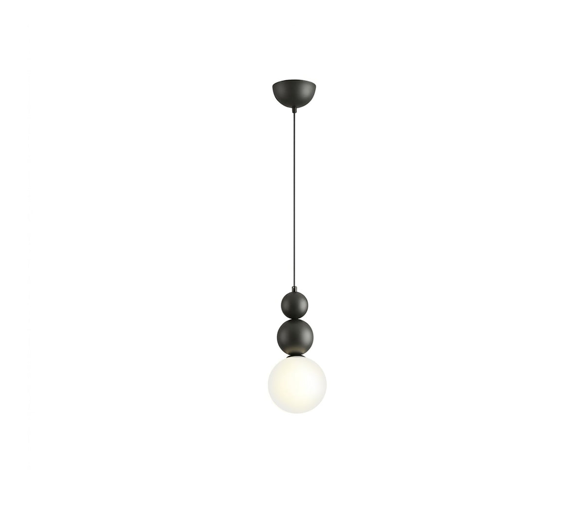 Black Stacked Beads Opal Globe Pendant - Vitrine Furniture - Ceiling lights