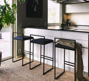 Black steel bar stool - Vitrine Furniture - Furniture