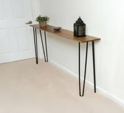Black steel console with wooden top - Vitrine Furniture - Furniture