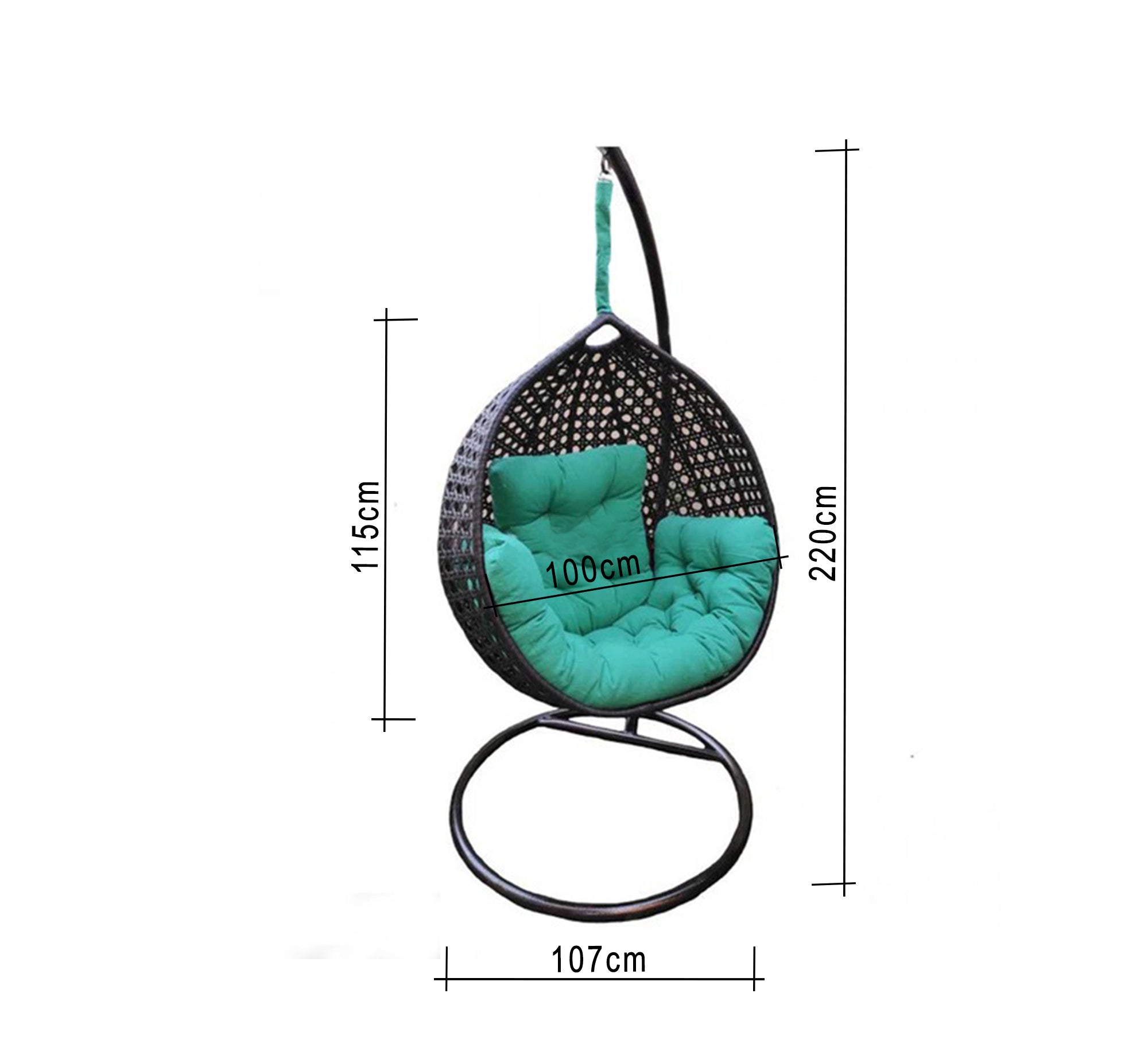 Black swing chair - Vitrine Furniture - Outdoor Products