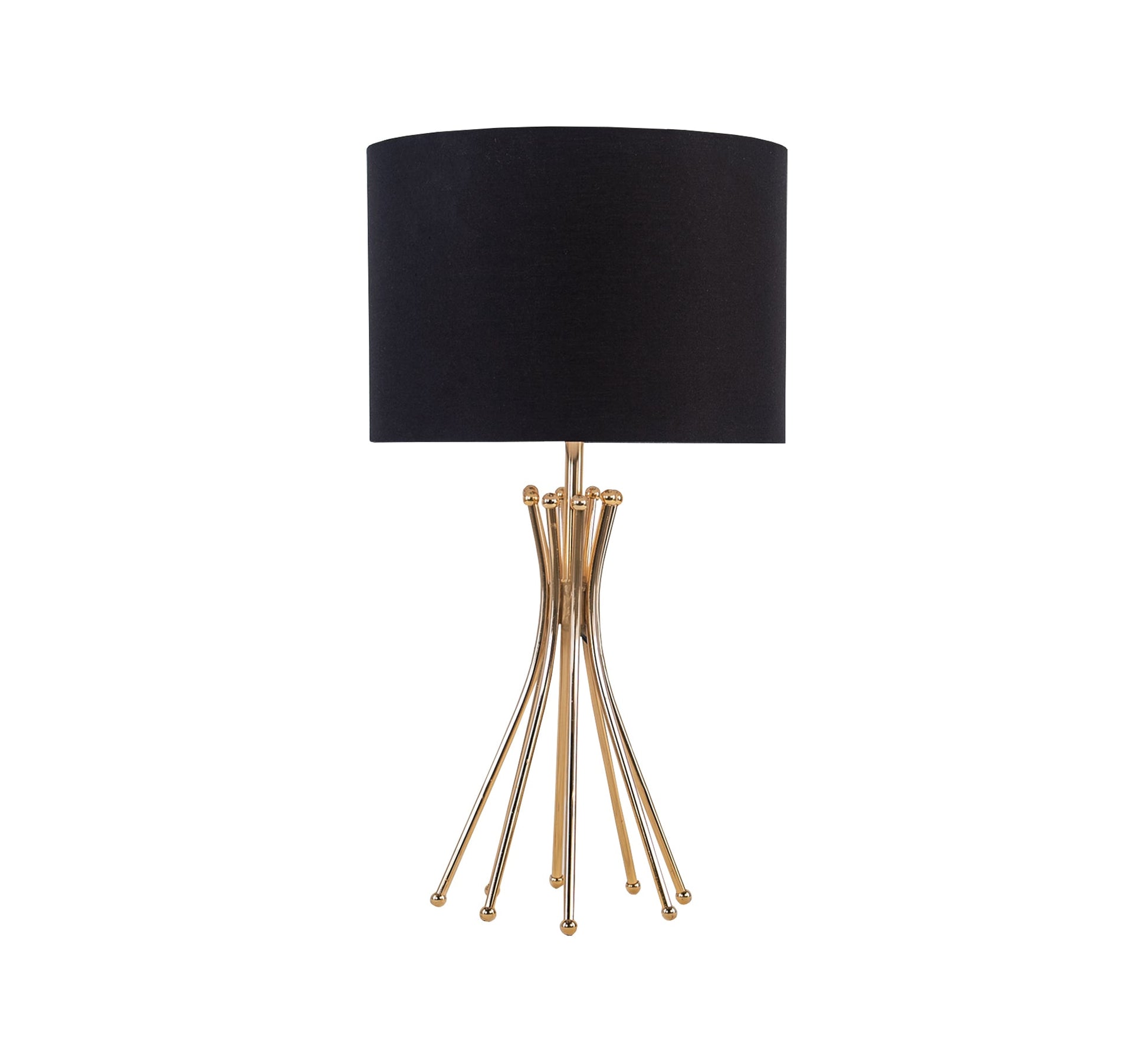 Black table lamp with a gold base - Vitrine Furniture - Lighting