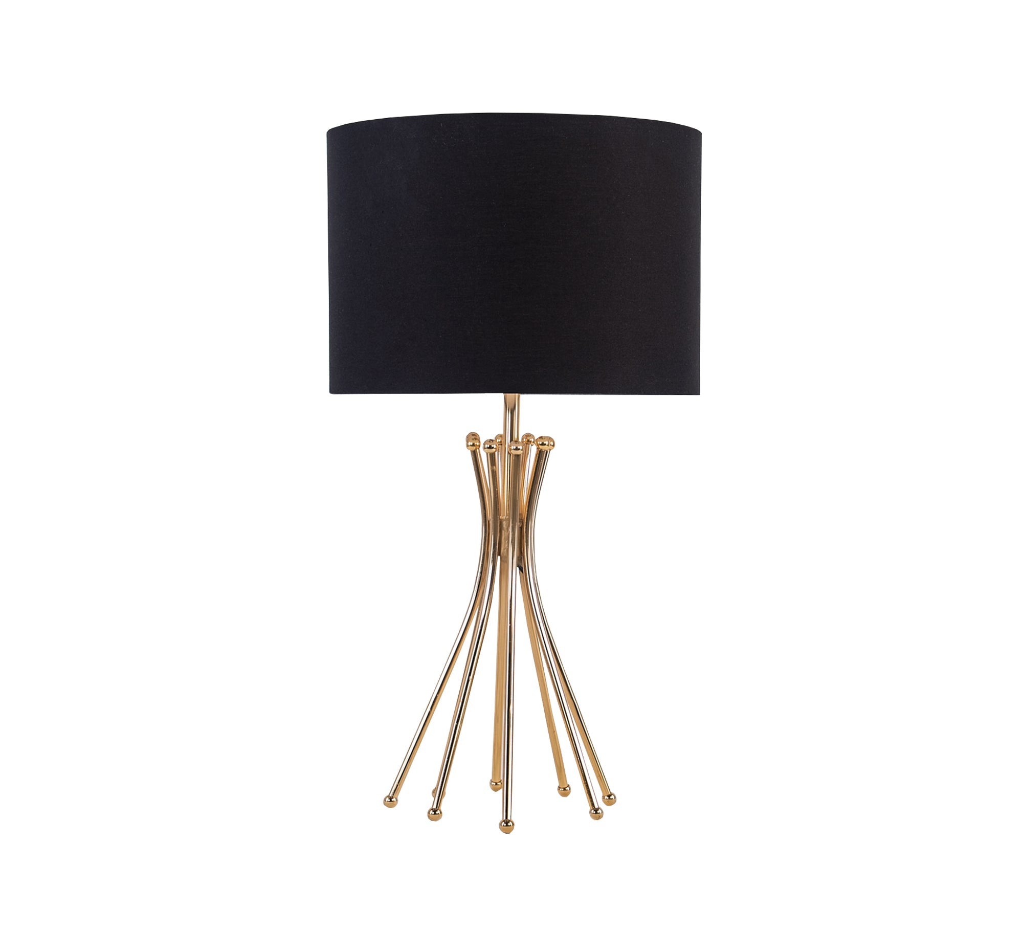 Black table lamp with a gold base - Vitrine Furniture - Lighting