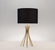 Black table lamp with a gold base - Vitrine Furniture - Lighting