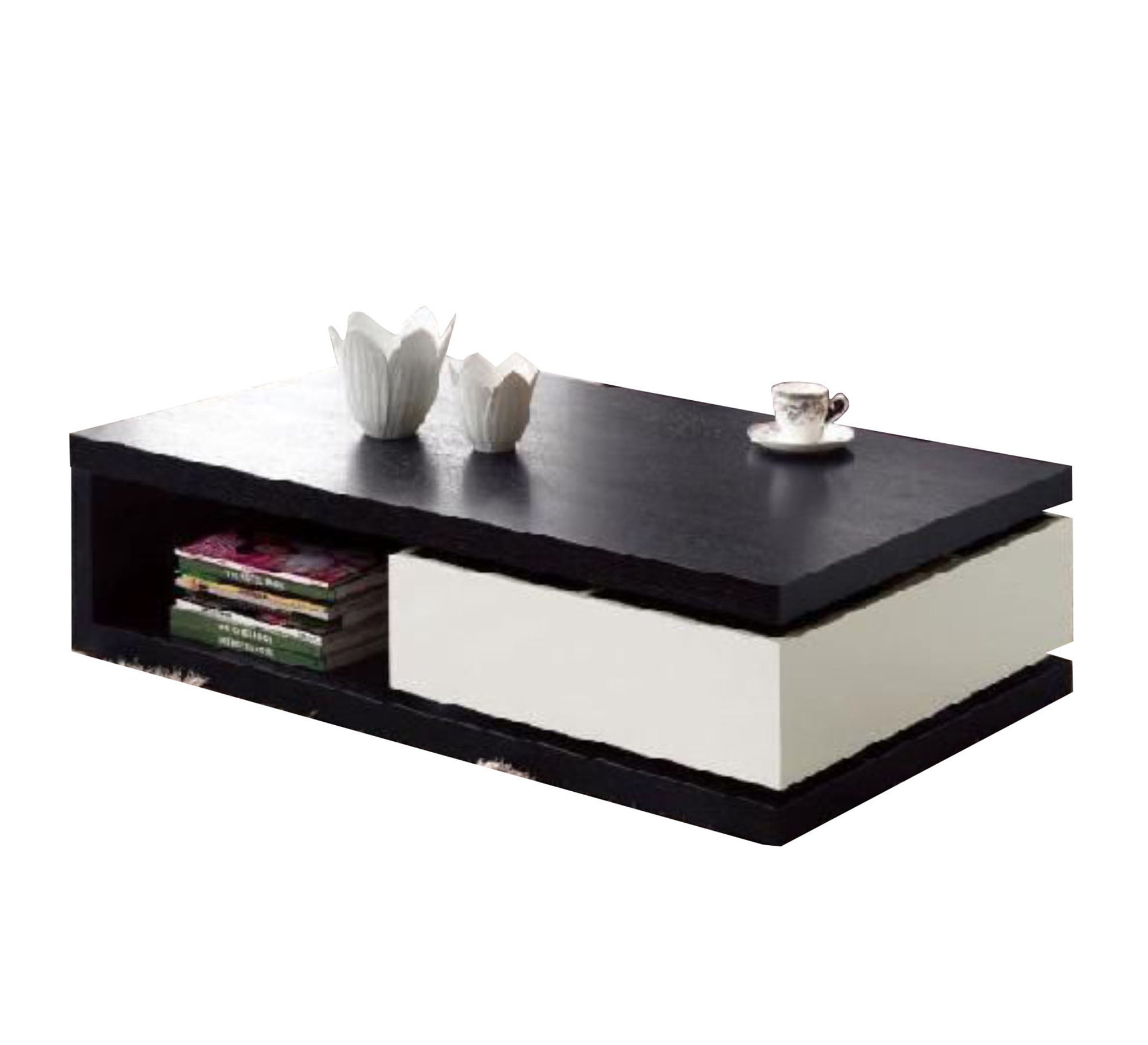 Black table with movable drawer - Vitrine Furniture - Furniture