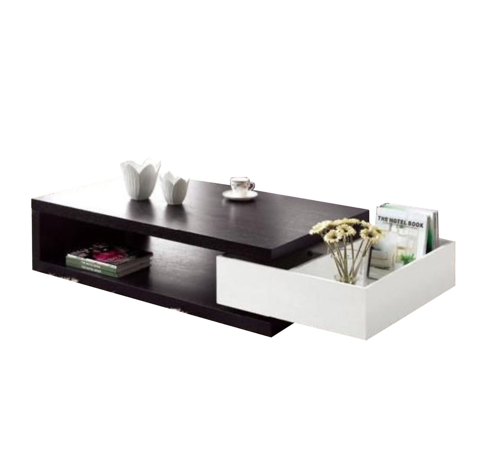 Black table with movable drawer - Vitrine Furniture - Furniture