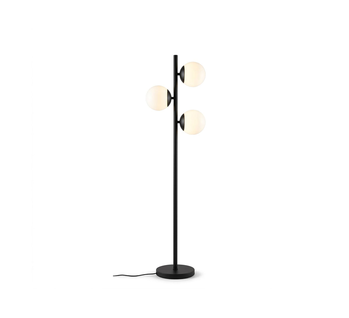 Black Three Globe Modern Floor Lamp - Vitrine Furniture - Floor lamps