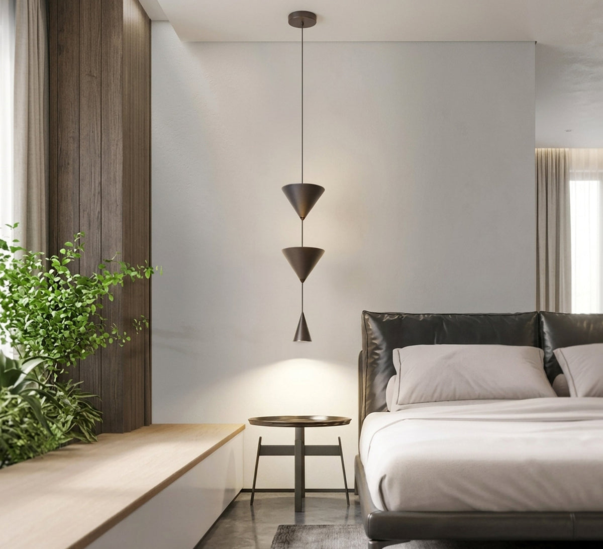 Black Triple Cone Modern Pendant Light - Vitrine Furniture - Ceiling lights