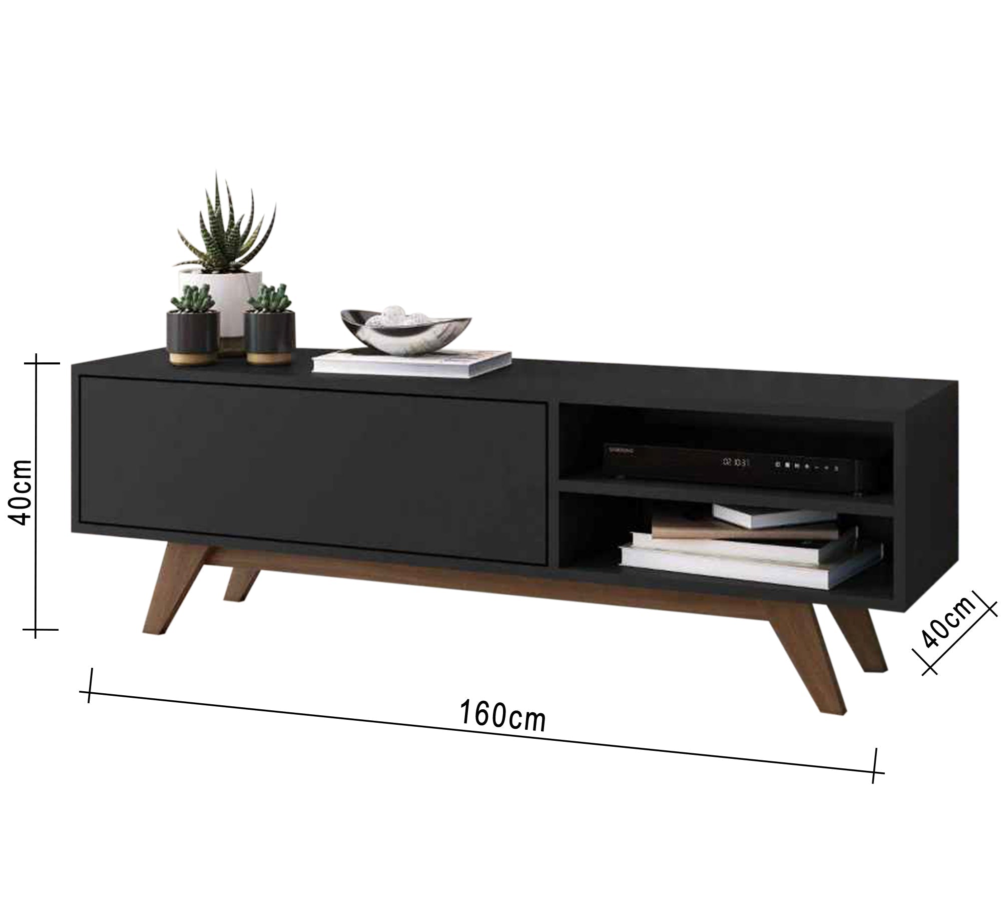 Black TV unit - Vitrine Furniture - Furniture