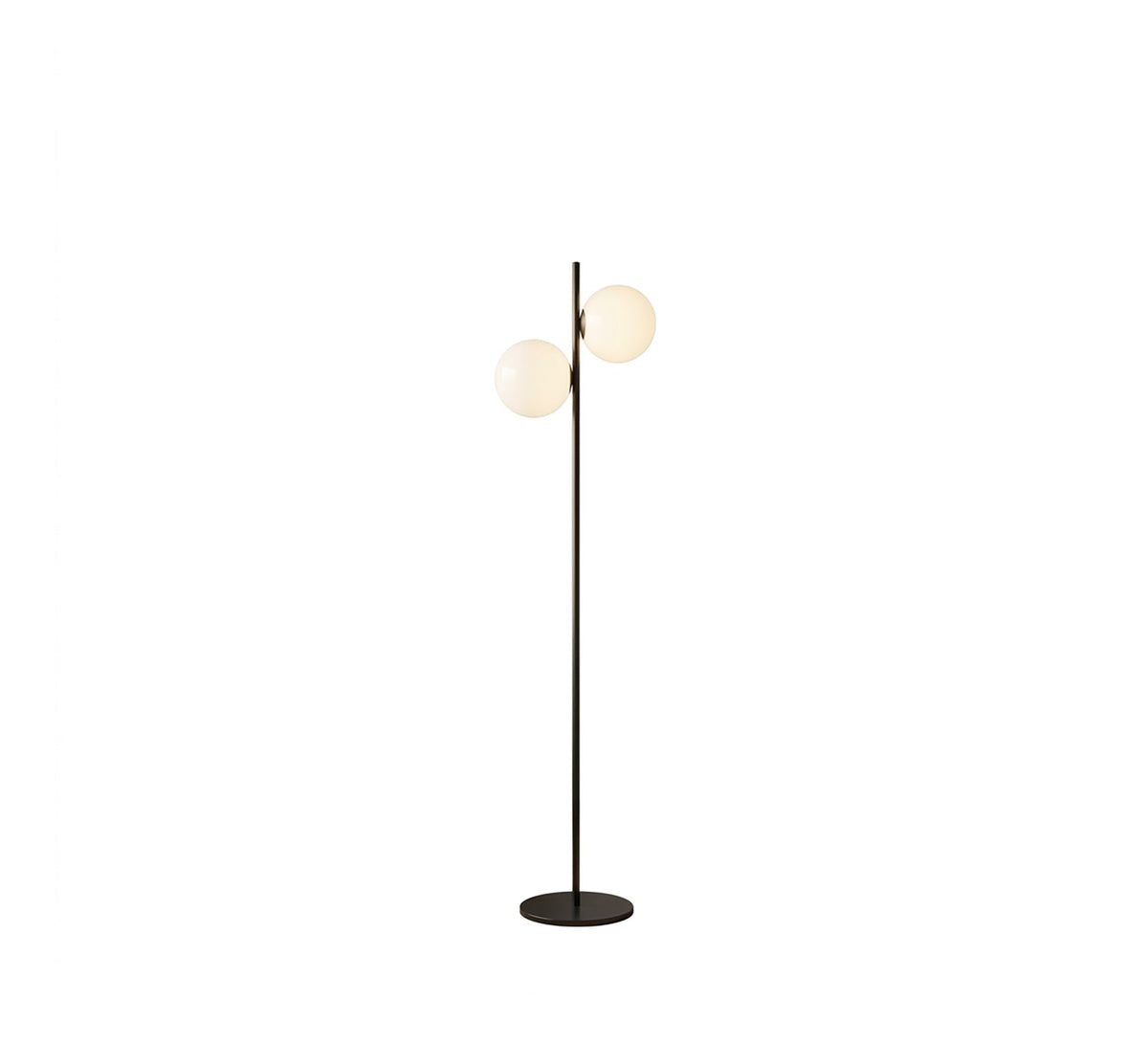 Black Two Globe Modern Floor Lamp - Vitrine Furniture - Floor lamps