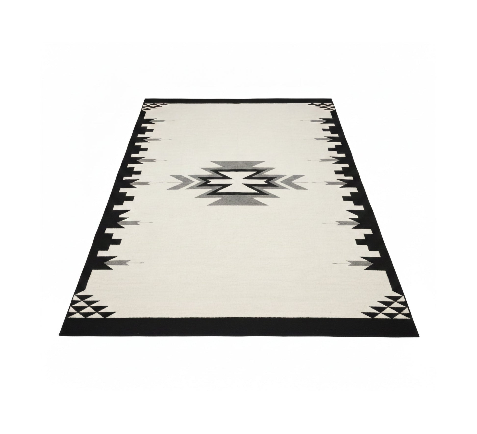 Black zigzag pattern rug - Vitrine Furniture - Accessories