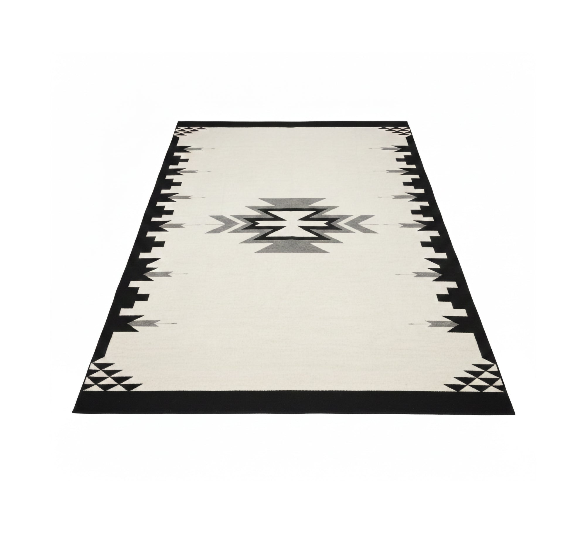 Black zigzag pattern rug - Vitrine Furniture - Accessories