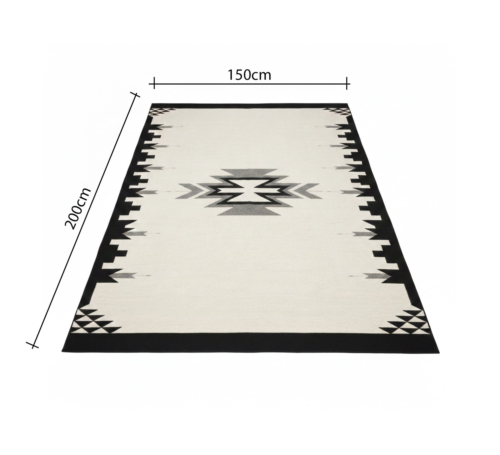 Black zigzag pattern rug - Vitrine Furniture - Accessories