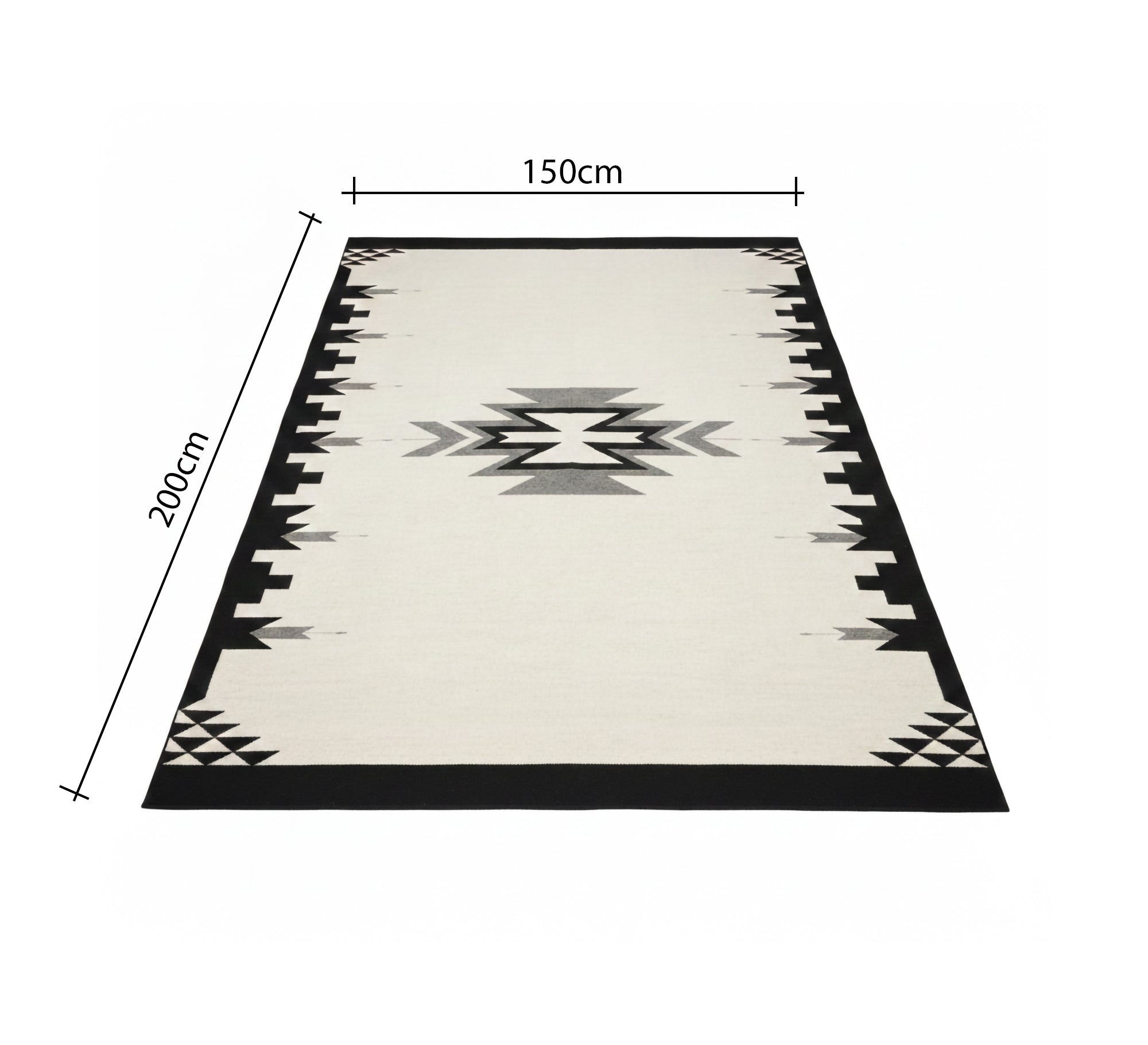 Black zigzag pattern rug - Vitrine Furniture - Accessories