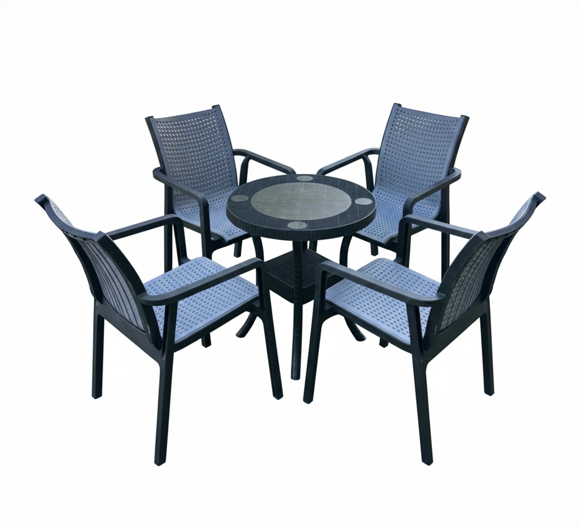 Black/gray outdoor seating set, modern and comfortable - Vitrine Furniture - Outdoor Products
