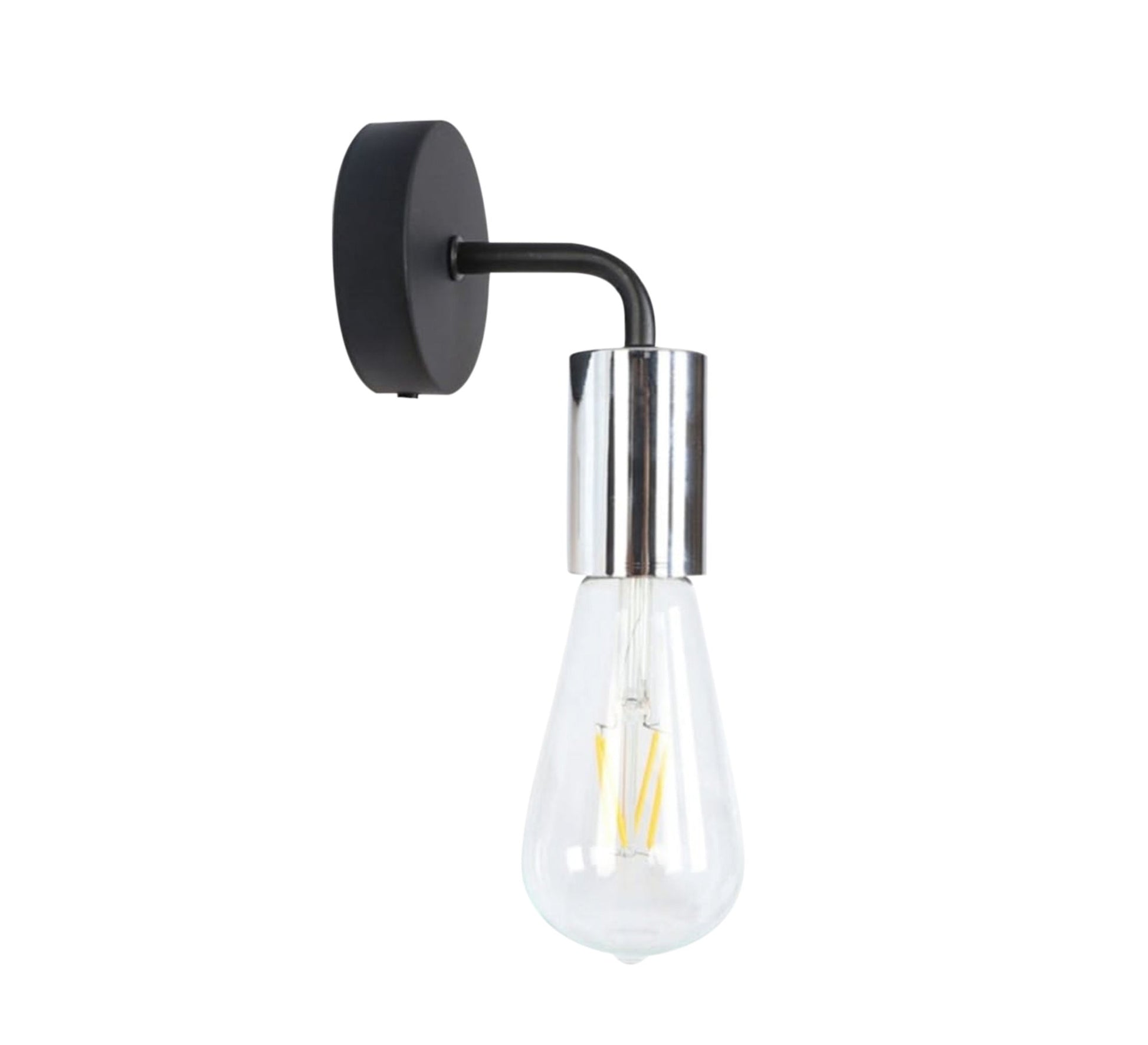 Black*silver metal Wall Sconce - Vitrine Furniture - Lighting