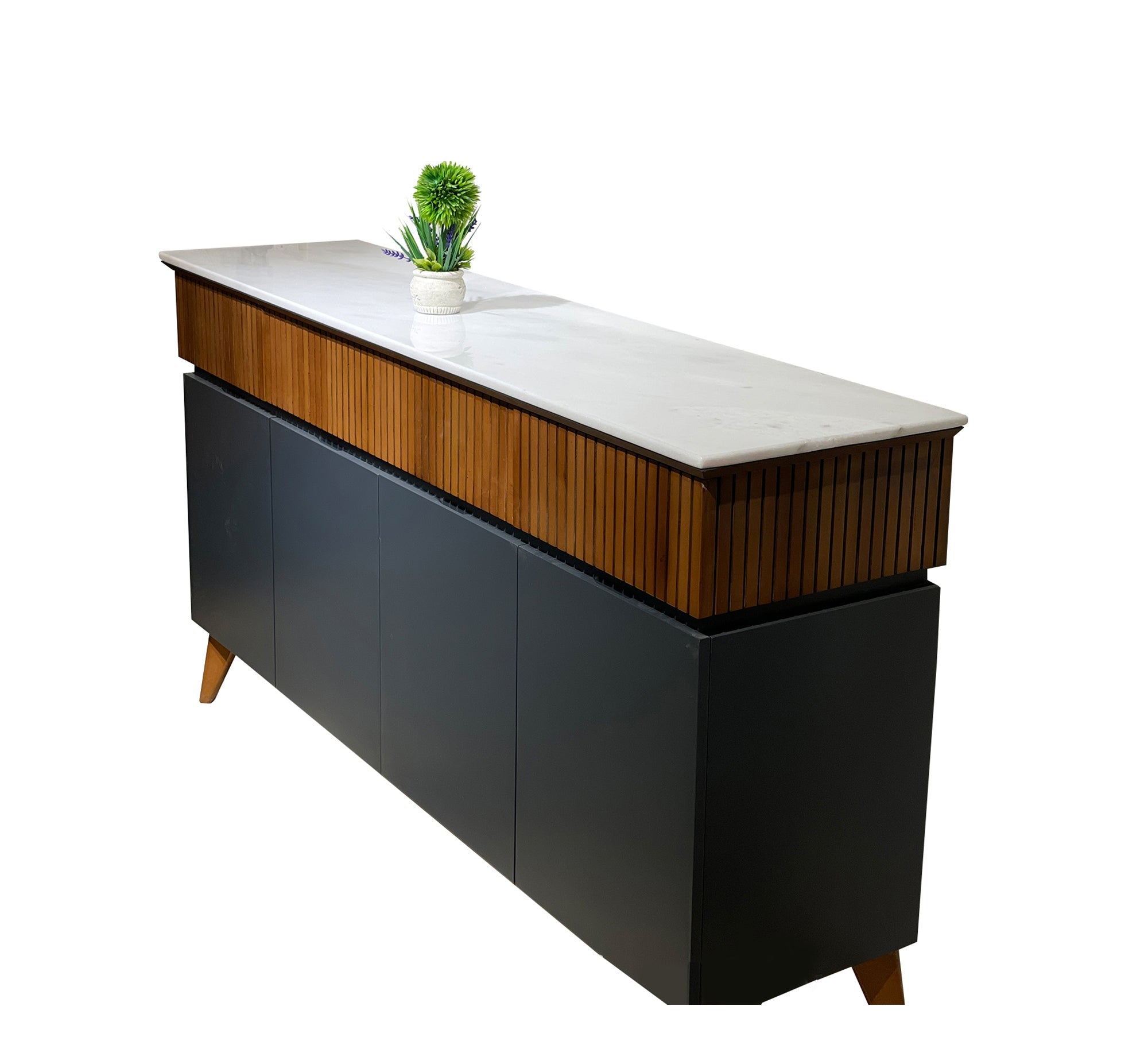 Blue and brown dining room - Vitrine Furniture - Sets