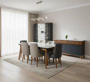 Blue and brown dining room - Vitrine Furniture - Sets