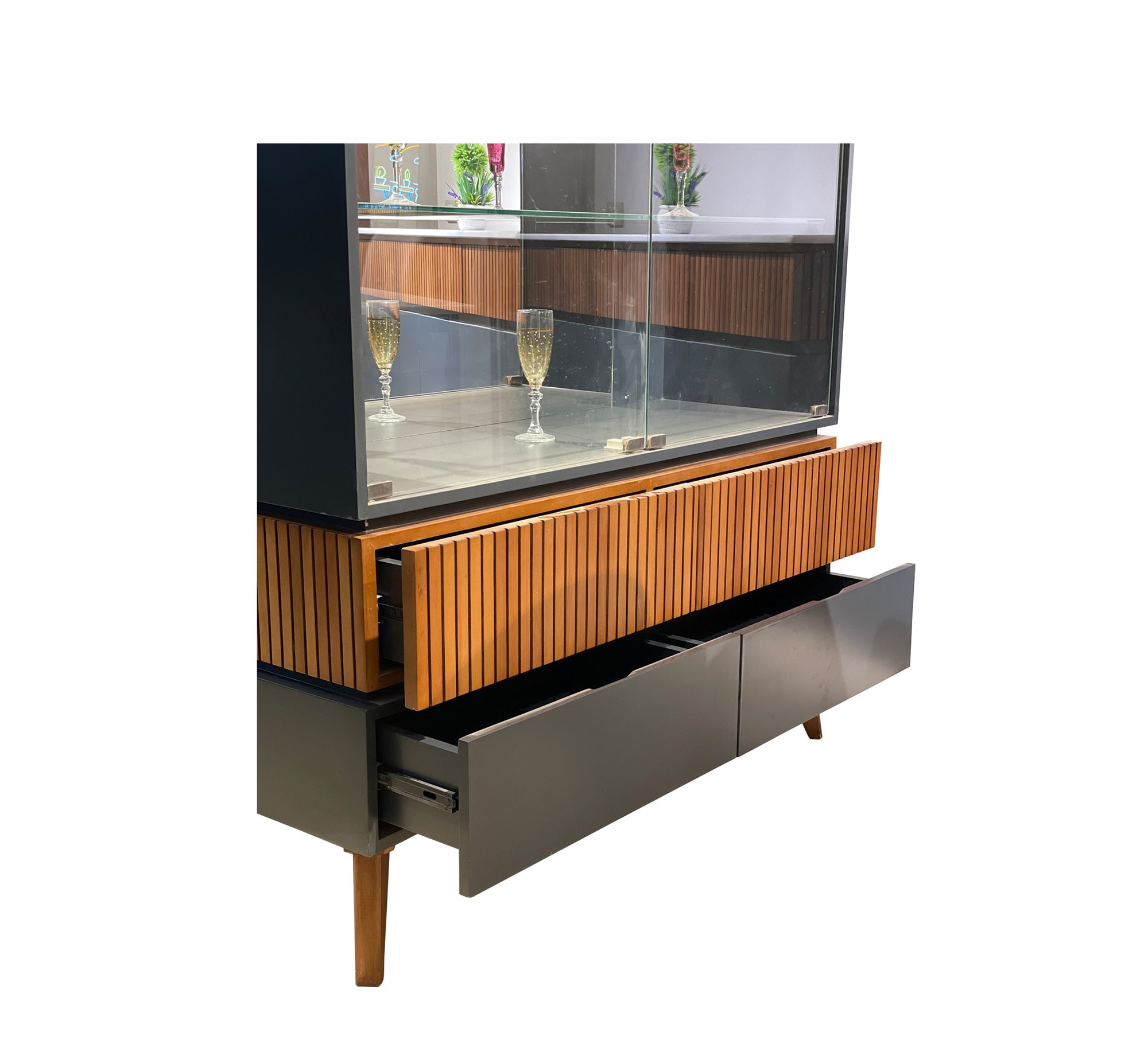 Blue and brown dining room - Vitrine Furniture - Sets