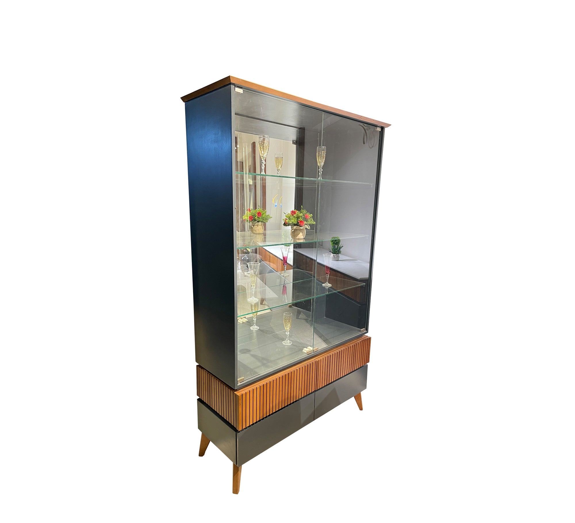 Blue and brown dining room - Vitrine Furniture - Sets