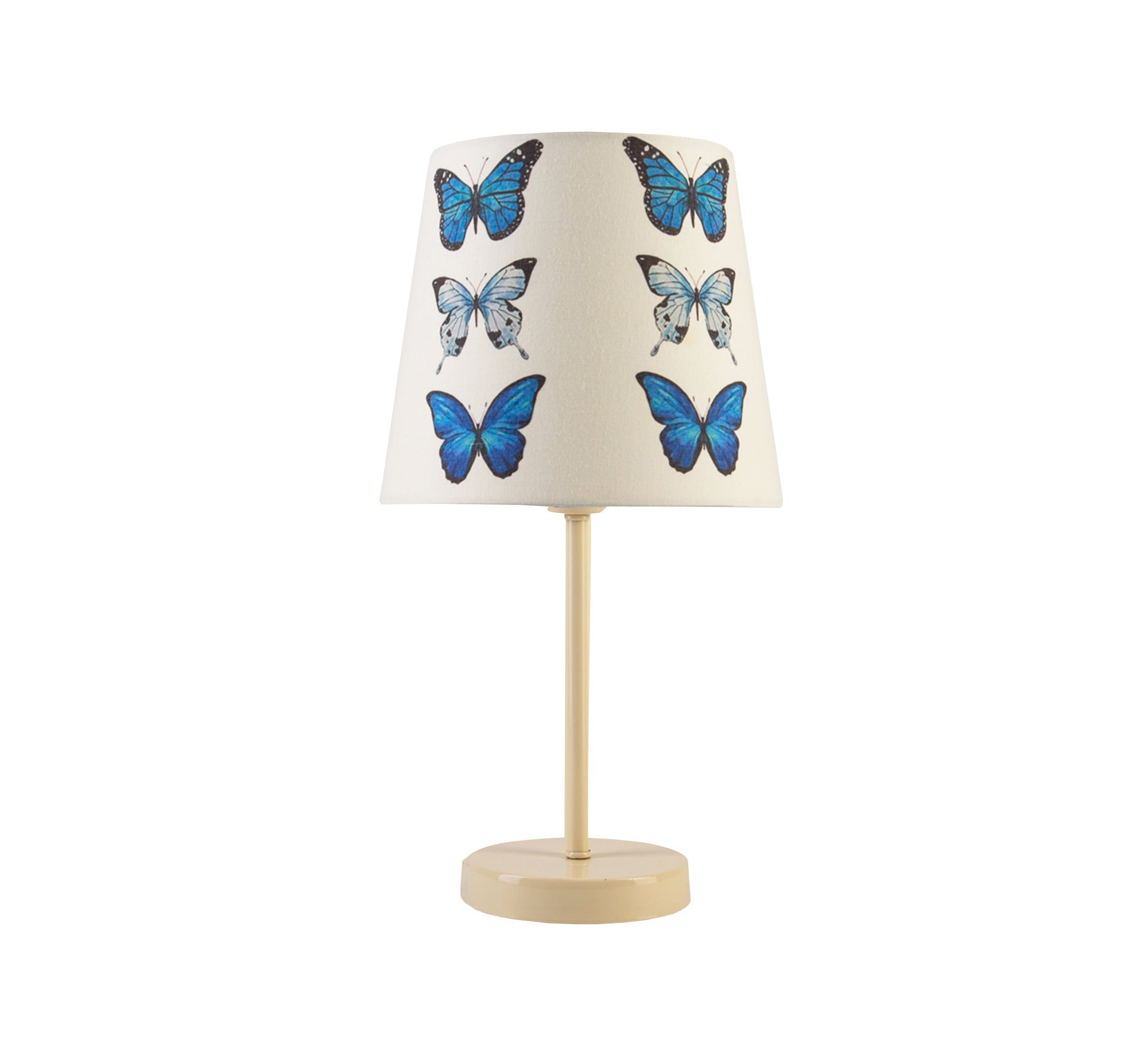 Blue Butterfly Lamp: A delicate and charming design with a beige base. - Vitrine Furniture - Lighting