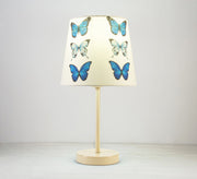 Blue Butterfly Lamp: A delicate and charming design with a beige base. - Vitrine Furniture - Lighting