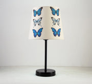 Blue Butterfly Lamp: A delicate and charming design with a black base. - Vitrine Furniture - Lighting