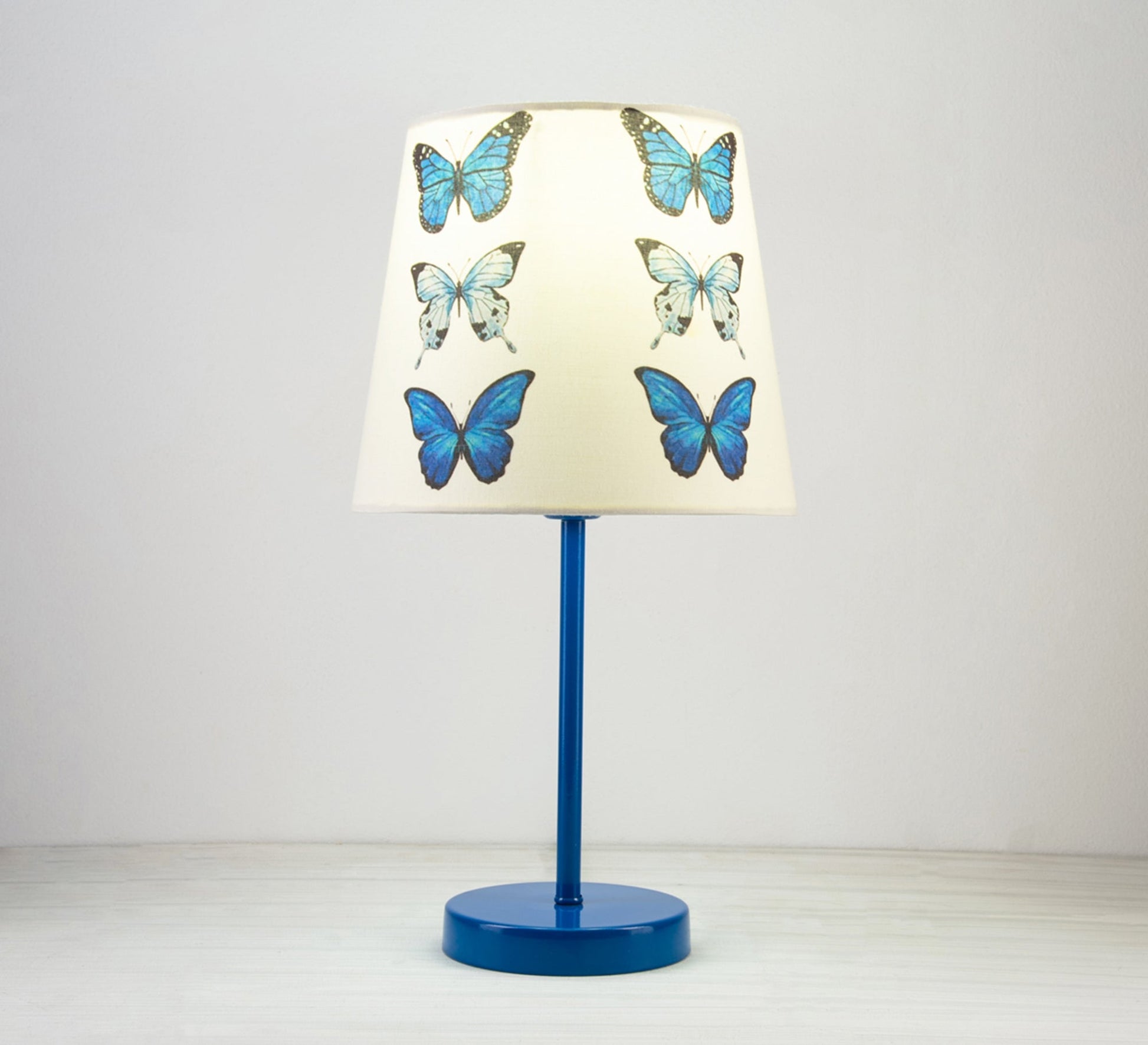 Blue Butterfly Lamp: A delicate and charming design with a blue base. - Vitrine Furniture - Lighting